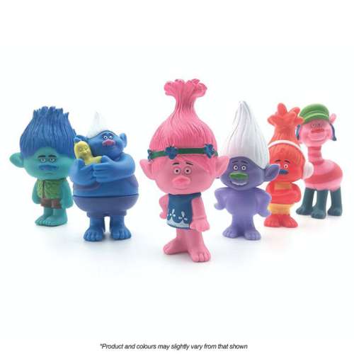 Trolls 6 pc cake Topper Set
